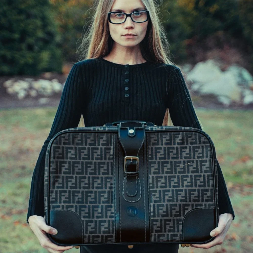 Fendi 1970's Monogram-Print Suitcase